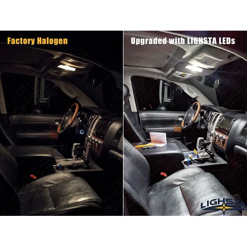 LIGHSTA 10PCS Super Bright White LED Interior Light Kit Package for Infiniti Q50 2014 2015 2016 2017 2018 2019 2020 + License Plate Lights and Install Tool