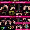 255 Pack Glow Neon Party Supplies Glow Sticks Party Decorations Black Light Reactive Decor Set - Fluorescent Banner, Glow in The Dark Balloons, Neon Tablecloths, Cake Toppers, Light Up Sticks, Glasses