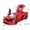 SASBSC Toy Cars Lambo Sian FKP3 Metal Model Car with Light and Sound Pull Back Toy Car for Boys Age 3 + Year Old (Red)