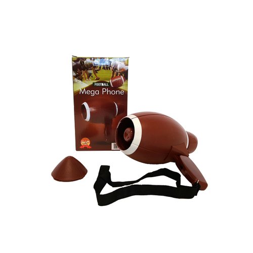 'Barwench Games' Football Shaped Megaphone with Voice, Siren and Built in Bottle Opener!