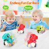 LUDILO Car Toys for 1 Year Old Boy Gifts: Push and Go Dinosaur Toys Cars for Toddlers 1-3 One Year Old Boy Toys Birthday Gifts for 1 2 3 Year Old Boys Toddler Toys Age 1-2 Baby Boy Toys 12-18 Months