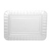 Party Essentials Deluxe Quality Hard Plastic 5 x 7-Inch Rectangular Appetizer Plates, Clear, 24 Count
