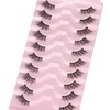 wiwoseo False Eyelashes Half Lashes Natural Wispy Fluffy Faux Mink Lashes DIY Extension Eyelashes 16MM Fake Eyelashes 10 Pairs Pack