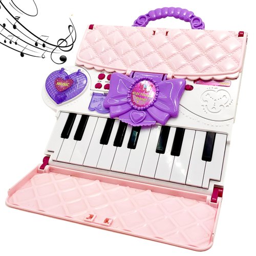 Veiuwa Kids Keyboard Piano - 40 Keys Kids Piano Multifunction Music Educational Instrument Toy Keyboard Piano for 3, 4, 5, 6, 7, 8 Girls and Boys (Pink)