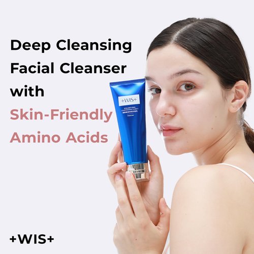 +WIS+ Gentle Face Wash with Skin-Friendly Amino Acids, Hydrating Facial Cleanser With Hyaluronic Acid, Daily Facial Cleansing Wash For Dry Skin To Normal Skin, Safe on Sensitive Skin (3.52 fl.oz)