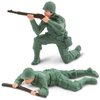 Safari Ltd. Army Men Designer TOOB - 6 Figurines: Prone, Kneeling, Standing Infantry, Staff Sergeant, Commander, Radio Operator - Educational Toy Figures For Boys, Girls & Kids Ages 3+