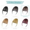 HH FASHION Clip in Bangs - 100% Human Hair Bangs Clip in Hair Extensions Dark Brown Wispy Bangs, Clip on Air Curtain Bangs Fringe With Temples Hairpieces Curved Bangs For Women Daily Wear
