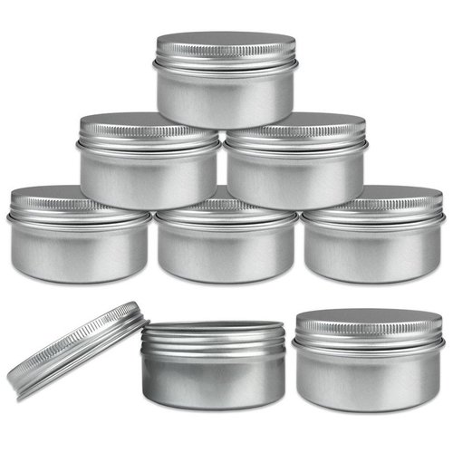 Beauticom® Aluminum Silver Tin Metal Storage Containers with Screwtop Lids for DIY Beauty, Cosmetics, Accessories, Travel and More! (12 Pieces, 80G)