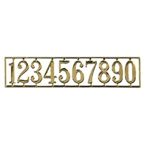 Dollhouse Miniature Brass House Numbers