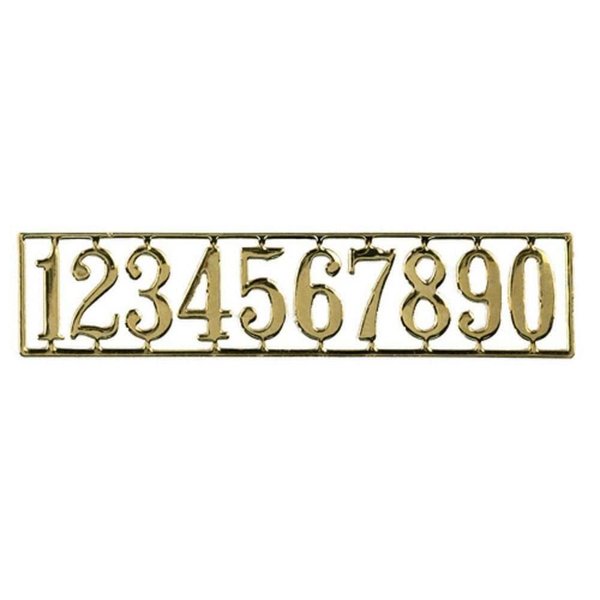 Dollhouse Miniature Brass House Numbers