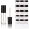 COSIDEA 52pcs Empty Black 0.8ml mini lip gloss tubes Sample size lipgloss containers for sample sack lip oil DIY