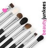 Thin Eyeliner Brush - Small Flat Eyeliner Brush, Flat Makeup Brush Eyeshadow Lash Liner, Smudge Brush, Concealer Brush for Eyebrows, Firm Synthetic Eye Liner Brush for Shaping, Blending, Contouring