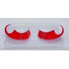 Alluring Synthetic Mink Lashes Reusable Strip False Eyelashes Cat-Eye, Fun Colored 3D Look Lashes, 2 Layers (Glamorous Red)
