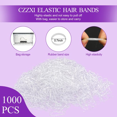 CZZXI 1158 Pcs Hair Accessories for Girls with Organizer, Clear Elastic Rubber Bands and Colorful Hair Ties Cute Hair Clips Small Flower Claw Clip, Ponytail Accessories for Baby Toddlers and Kid