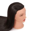 Headfix 26"-28" Long Hair Mannequin Head Synthetic Fiber Hair Hairdresser Practice Styling Training Head Cosmetology Manikin Doll Head With Clamp Stand (6F1919LB0220)