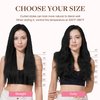 GOO GOO Clip in Hair Extensions Real Human Hair, 16inch 120g 7Pcs, 1 Jet black, Remy Human Hair Extensions Clip ins for Women, Natural Human Hair