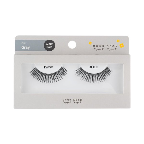 CCAMBBAK Bold Pair - Looks So Natural False Eyelashes Handmade Lightweight Lashes Extension Lengthening Wisps K-Beauty Authentic Fake Eyelashes (12mm Bold (Black))