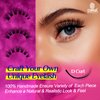 Lash Clusters 192PCS Individual Lashes, D Curl Lash Extension Clusters Lashes Wispy Natural Look, DIY Eyelash Clusters Volume Look Like Eyelash Extensions DIY at Home- FOXY, 9-16mm Mixed