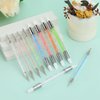 10PCS Nail Art Gel Carving Pen Acrylic Nail Dotting Pen Rhinestone Handle Double-Ended Silicone Nail Art Pen Brushes for Design Nail Foil Carving Drawing and 3D Effect Shaping Drawing Dotting Tools