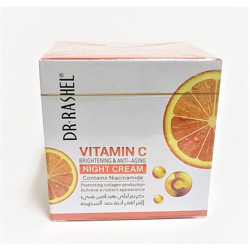 Dr Rashel Vitamin C Face Night Cream With Niacinamide and Collagen | Moisturizer | Anti-Aging | Lift & Firming Skin size 1.76 oz