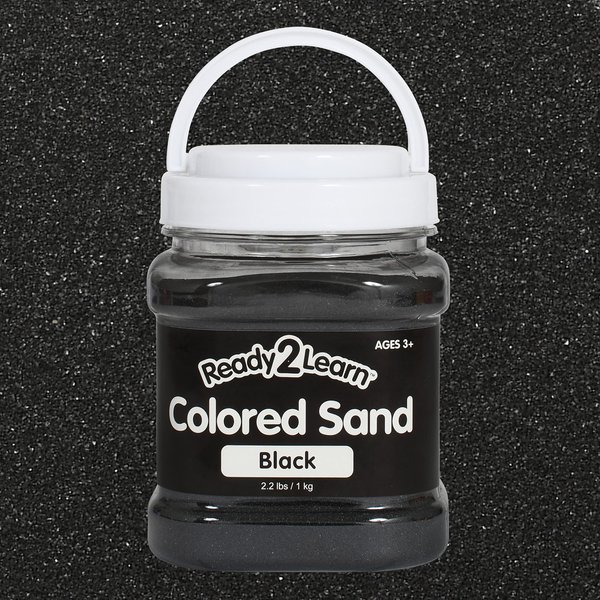 READY 2 LEARN Colored Sand - Black - 2.2 lbs - Play Sand for Kids - Perfect for Wedding Unity Ceremonies, Crafts, Sensory Bins and Vase Filler