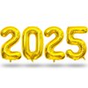 New Years Eve Party Supplies 2025, 40" Gold Number 2025 New Year Helium Balloons for Boys Girls, Class of 2025 Graduation Mylar Foil Balloons for Men Women New Year Celebration Prom Party Decorations