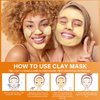 Turmeric Vitamin C Clay Mask for Dark Spots, Dull Skin, Blackheads, Skincare Facial Mask for Cleansing Pores, Moisturizing and Improve Uneven Skin Tone, Face Skincare Gift, 5.29 oz