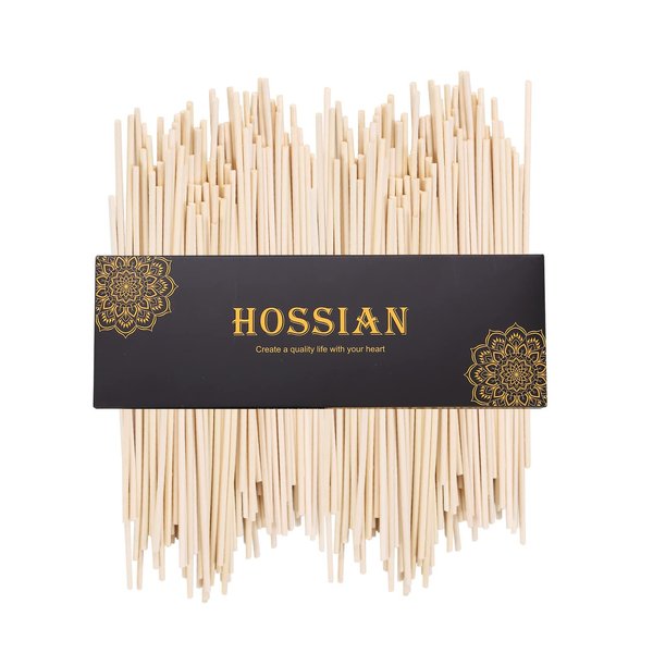 HOSSIAN 10inch Reed Diffuser Sticks- 100PCS Natural Rattan Wood Sticks Essential Oil Aroma Diffuser Sticks Refill Replacement for Aroma Fragrance