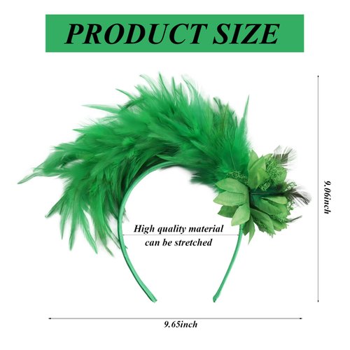 hhdatc Irish Women Girl St Patricks Day Headband Accessories,Shamrock Mini Top Hat Leprechaun Green Bow Hair Clip Costume Outfits