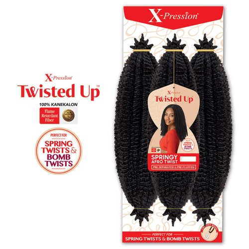 MULTI PACK DEALS! Outre Synthetic Braid - X PRESSION TWISTED UP SPRINGY AFRO TWIST 16 (1-PACK, 1B)