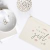 The Cotton & Canvas Co. Floral Flower Girl Wedding Cosmetic Bag, Bridal Party Gift and Travel Make Up Pouch