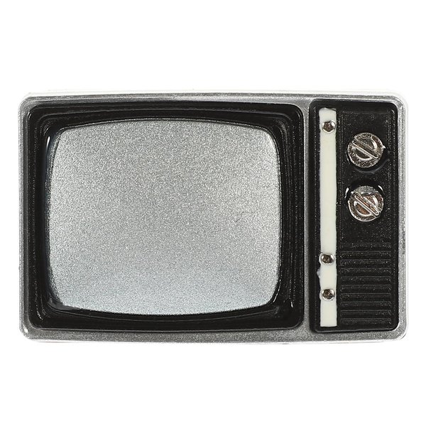 LOGOFUN Doll House TV Model Mini Vintage Television Model Miniature Retro TV Prop for Doll House Living Room Furniture Accessories - Light Brown…