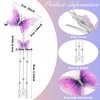 BBTO 8 Pcs Tassel Butterfly Hair Clips Christmas 3D Butterfly Hair Pins Cute Organza Hanging Ear Butterfly Hair Accessories for Bride Wedding party women(Sweet Color)