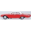 Oxford Diecast 1960 Fairlane Sedan 500 Monte Carlo Red with Corinthian White Top and Interior 1/87 (HO) Scale Diecast Model Car 87FF60001