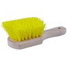 Weiler 44013 8" Utility Scrub Brush, Yellow Polypropylene Fill, Short Handle, Wood Block