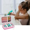 ANKHOH Case Compatible with 3Doodler Start+ Essentials (2023) for 3D Pen Set for Kids, Storage Organizer Holder for Printing Filament Refill and USB Charger (Box Only), Pink, Portable