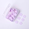 GANPUB 100 Pcs Mini Portable Travel Soap Paper Sheets,Hand Wash Cleaning Washing Hand Toiletry Paper Soap Sheets Flower Shape Disposable Paper Soap Flakes, Foot and Hand Care（Purple ）