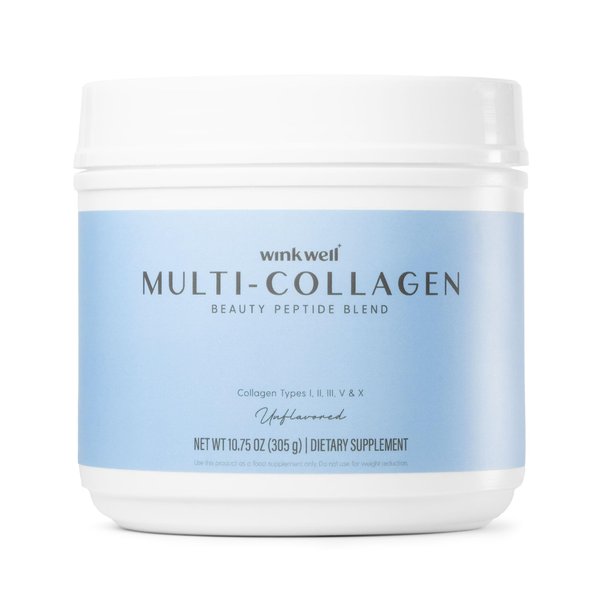 Wink Well Multi Collagen Protein Powder- Unflavored Includes Types I, II, III, V, and X of Collagen- for Skin, Hair, Nails, Joint & Immune System