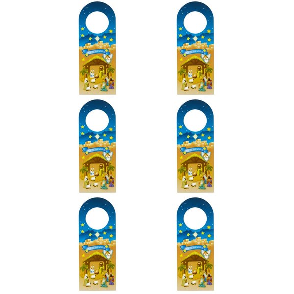 Create Your Own Nativity Christmas Hanger Craft Kit Activity, Pack of 6