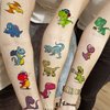 TASROI 50 PCS 3D Dinosaur Temporary Tattoos For Kids Boys Teens, Fun T-Rex Fake Face Tattoo Sticker For Children Party Favor Sets Supplies, Small Dino Tatoos For Girls Birthday Gifts Decoration