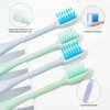 Y-Kelin 4 Pcs U-Shaped Orthodontic Toothbrush Soft Bristle with 4 Toothbrush Head Cover for Orthodontic People Effective Cleaning Teeth