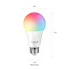 SYLVANIA Wifi LED Smart Light Bulb, 60W Equivalent Full Color and Tunable White A19, Dimmable, Compatible with Alexa and Google Home Only - 4 Pack (75674)