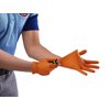 Venom Steel Maximum Grip Nitrile Gloves, 8 Mil Thick, Raised Diamond Texture For Grip, Puncture and Rip Resistant, Hi-Visibility Orange, One Size Fits Most (100 Count)
