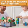 LVHERO Magnetic Blocks- Kids Building Blocks Toddler Toys STEM Sensory Magnet Construction Toys for 3+ Year Old Boys & Girls Christmas Birthday Gift