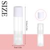 JIUZHU 100 Sets Empty Lip Balm Tubes Bulk Round with White Caps for DIY Lipstick homemade, 3/16 Oz (5.5 ml), Clear, BPA Free, 100 Tubes and 100 Caps