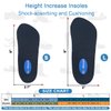 Dr. Shoesert 3-Layer Adjustable Height Increase Insoles, 3/4 Length Shock Absorption Cushion Heel Lift Inserts (Small, Blue)