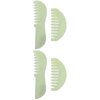 Healeved 4PCS Scalp Comb Natural Jade Gua Sha Comb Scalp Massage Comb Detoxing Comb Head Massage Comb Jade Comb for Scalp Facial Massage Relaxation