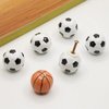 Wannianmu 4Pack Ceramic Soccer knobs Football Knobs, Sports Drawer Knobs Pulls Handles for Dresser Cupboard Closet Door Handle Home Kitchen Boys Kids Room Nursery Furniture Knobs Decorative