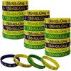48 Pack Mardi Gras Party Favors Rubber Bracelets - Carnival Birthday Party Supplies Decorations Goodie Bag Stuffers Fillers Silicone Wristbands