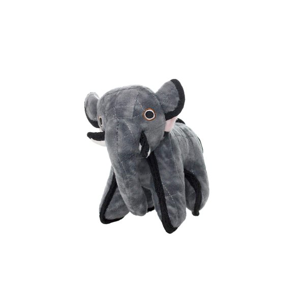 TUFFY - World's Tuffest Soft Dog Toy - Jr Zoo Elephant & Giraffe - Multiple Layers. Made Durable, Strong & Tough. Interactive Play (Tug, Toss & Fetch). Machine Washable & Floats.